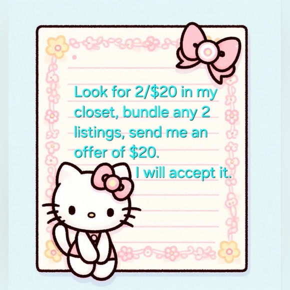 2/$20 Iron on Heat transfer Sanrio My Melody pattern Medium size - Picture 3 of 5